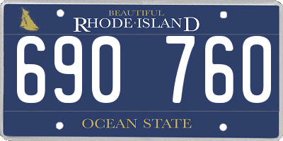 RI license plate 690760