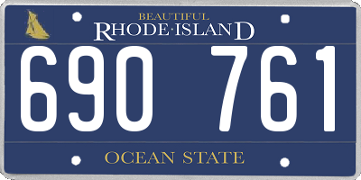 RI license plate 690761