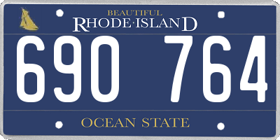 RI license plate 690764