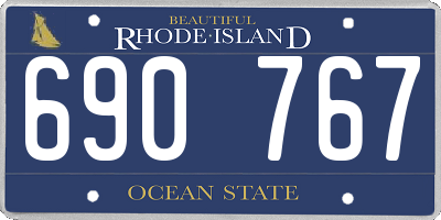 RI license plate 690767
