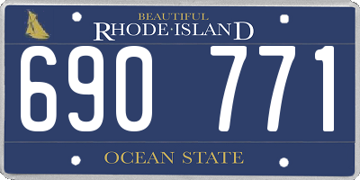 RI license plate 690771