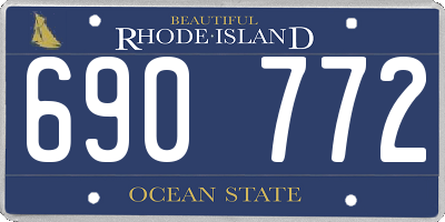 RI license plate 690772