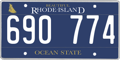 RI license plate 690774