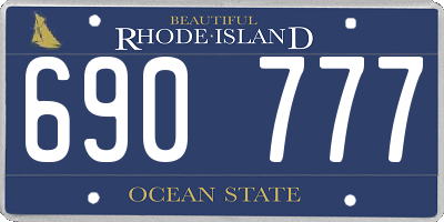RI license plate 690777
