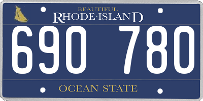 RI license plate 690780