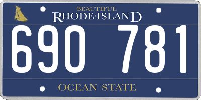RI license plate 690781
