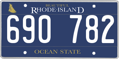 RI license plate 690782