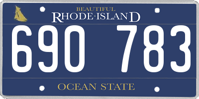RI license plate 690783
