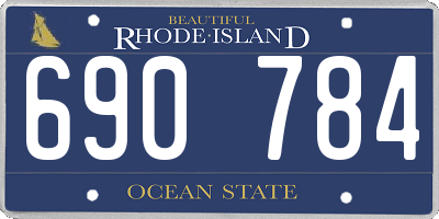 RI license plate 690784