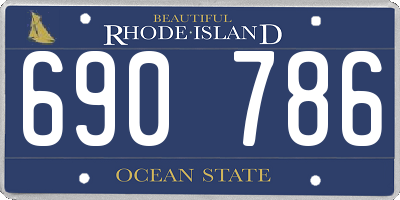 RI license plate 690786