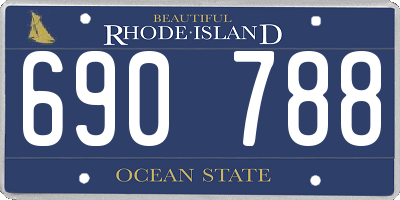RI license plate 690788