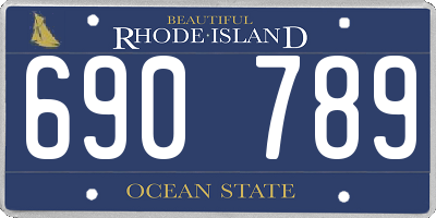 RI license plate 690789