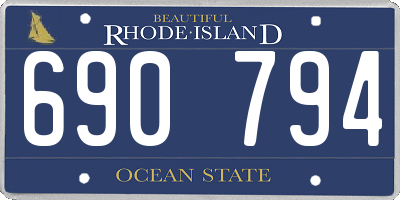 RI license plate 690794