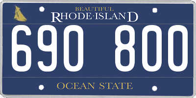 RI license plate 690800