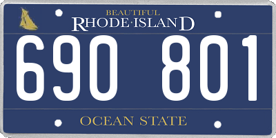 RI license plate 690801