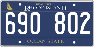RI license plate 690802