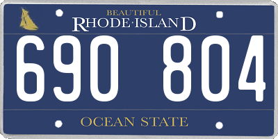 RI license plate 690804