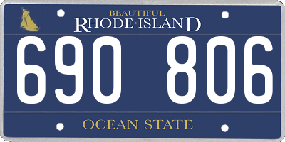 RI license plate 690806