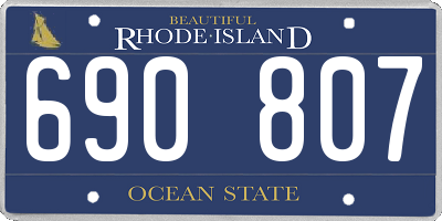 RI license plate 690807