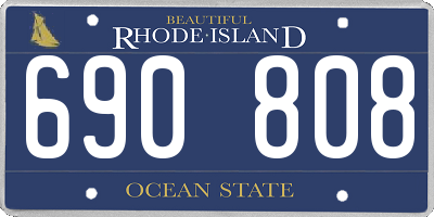 RI license plate 690808