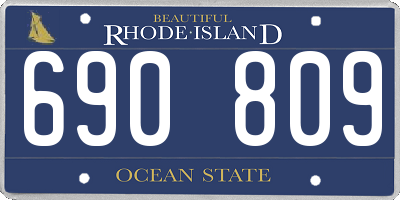 RI license plate 690809