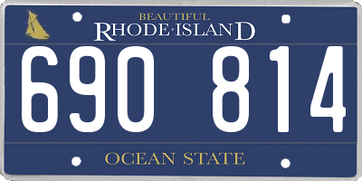 RI license plate 690814