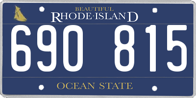 RI license plate 690815