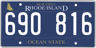 RI license plate 690816
