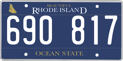RI license plate 690817
