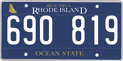 RI license plate 690819