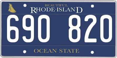 RI license plate 690820