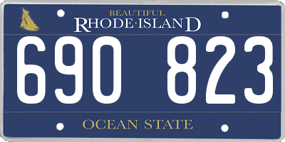 RI license plate 690823