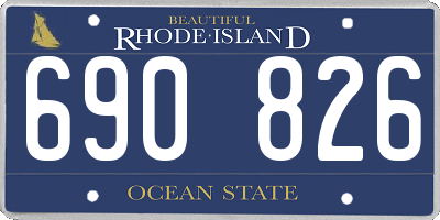 RI license plate 690826