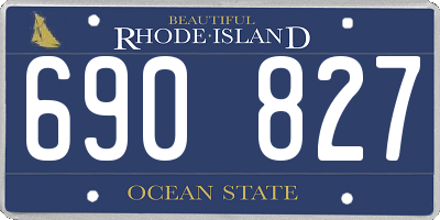 RI license plate 690827