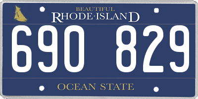 RI license plate 690829