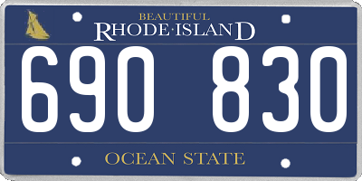 RI license plate 690830