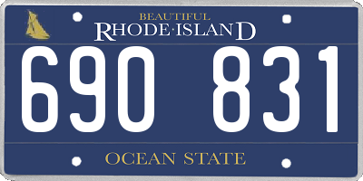 RI license plate 690831
