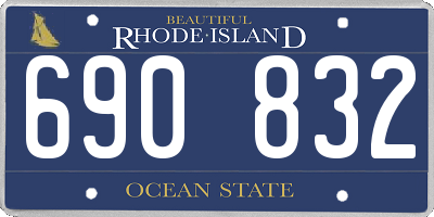 RI license plate 690832