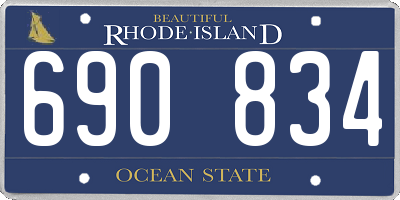 RI license plate 690834