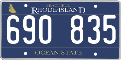 RI license plate 690835