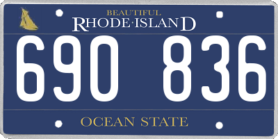 RI license plate 690836