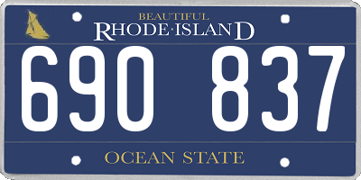 RI license plate 690837