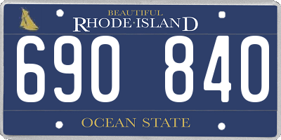 RI license plate 690840