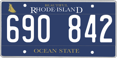 RI license plate 690842