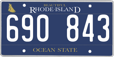 RI license plate 690843