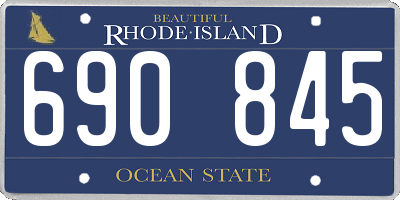 RI license plate 690845