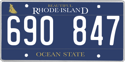 RI license plate 690847