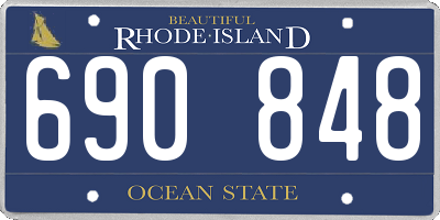 RI license plate 690848