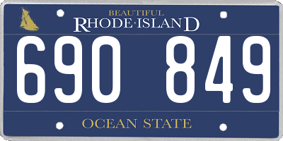RI license plate 690849