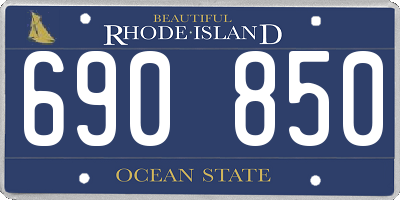RI license plate 690850